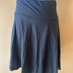 Solid Black A-Line Women's Biker Skort with pocket